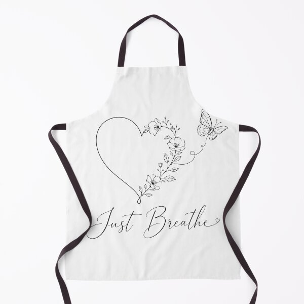 Item preview, Just Breathe Heart Floral Butterfly Line Art designed and sold by larbimalki.