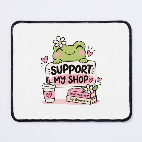 Item preview, Support My Shop – Cute Frog Small Business Sticker designed and sold by StickyDelights.