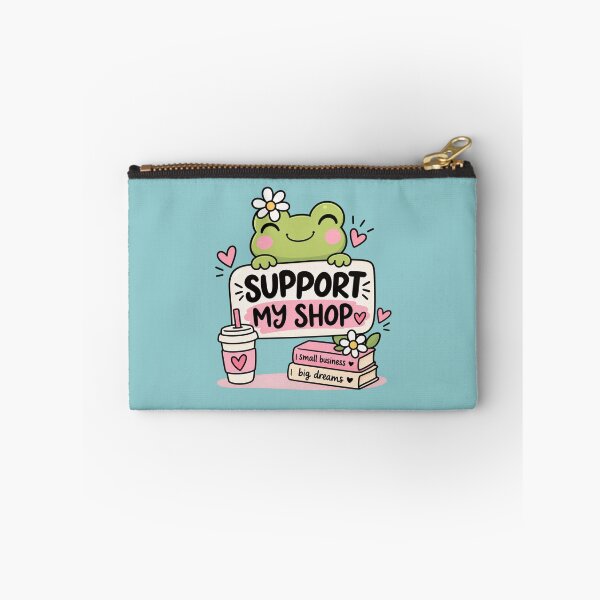Item preview, Support My Shop – Cute Frog Small Business Sticker designed and sold by StickyDelights.