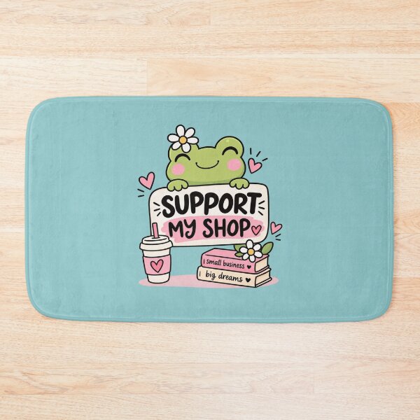 Item preview, Support My Shop – Cute Frog Small Business Sticker designed and sold by StickyDelights.