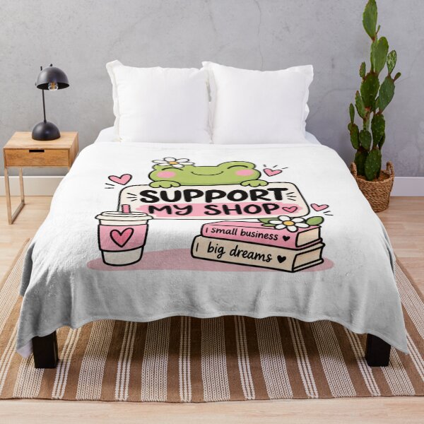 Item preview, Support My Shop – Cute Frog Small Business Sticker designed and sold by StickyDelights.