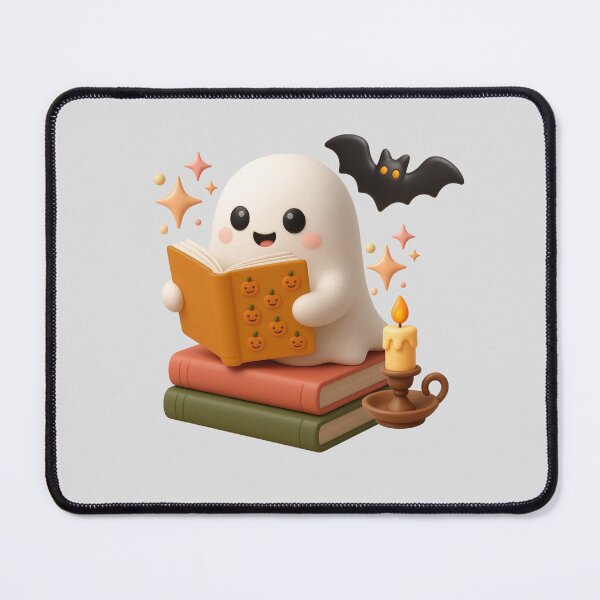 Item preview, Cute Ghost Reading Spell Book Halloween Sticker | Kawaii Book Lover Ghost designed and sold by Reddiamond3 ⭐⭐⭐⭐⭐.