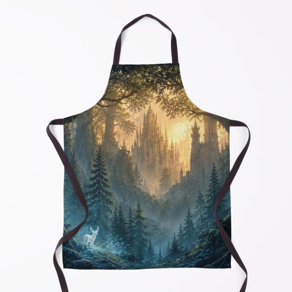 Item preview, Enchanted Forest Castle and White Stag Fantasy Art designed and sold by GSizzle1.