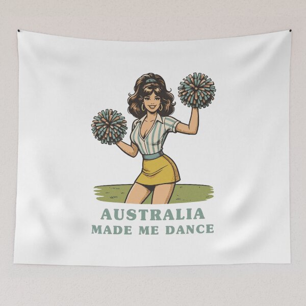 Item preview, Australia Made Me Dance – Sports Cheer Lady designed and sold by Scaryzz.
