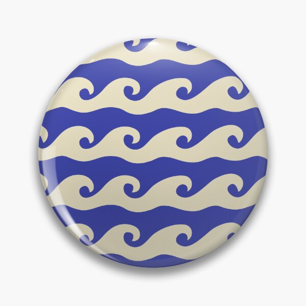 Item preview, Blue ocean waves minimalist summer sea nautical stripes designed and sold by Pravokrugulnik.