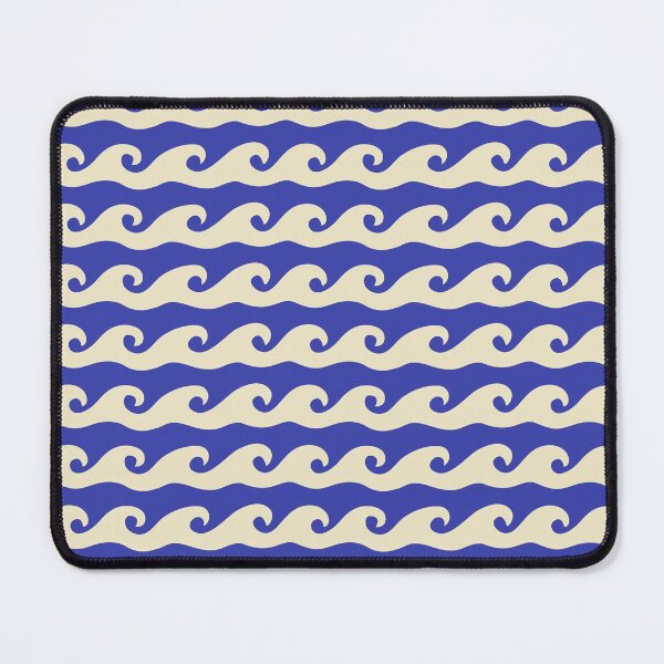 Item preview, Blue ocean waves minimalist summer sea nautical stripes designed and sold by Pravokrugulnik.