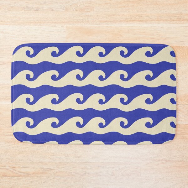 Item preview, Blue ocean waves minimalist summer sea nautical stripes designed and sold by Pravokrugulnik.