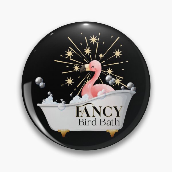 Item preview, Funny Pink Flamingo Fancy Bird Bath designed and sold by SunandShade.