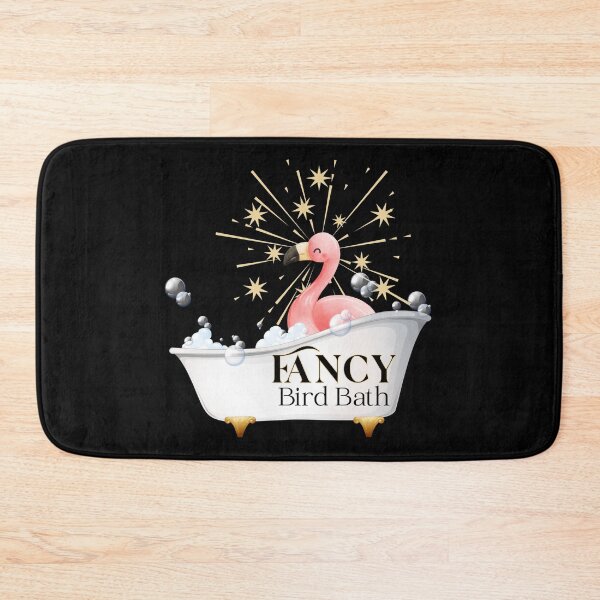 Item preview, Funny Pink Flamingo Fancy Bird Bath designed and sold by SunandShade.