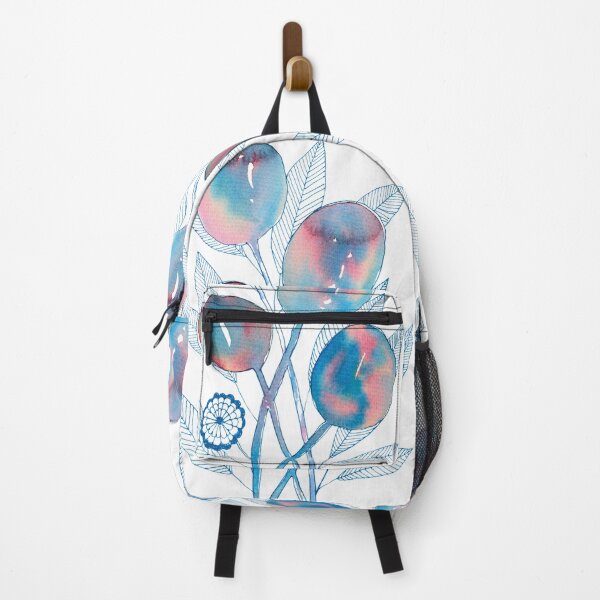 Item preview, Blue Pink Botanical Fruit Branch: Watercolour Line Art designed and sold by ArithraStudio.