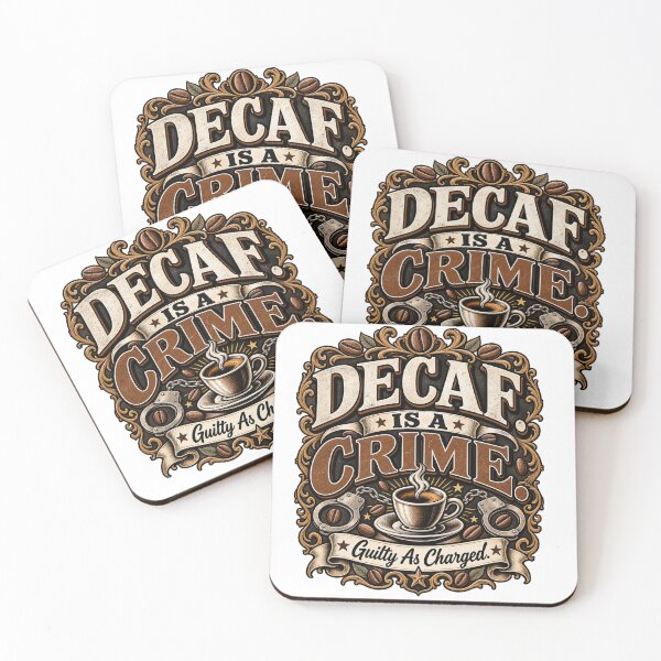 Item preview, Decaf Is A Crime - Guilty As Charged designed and sold by InkroarCo.