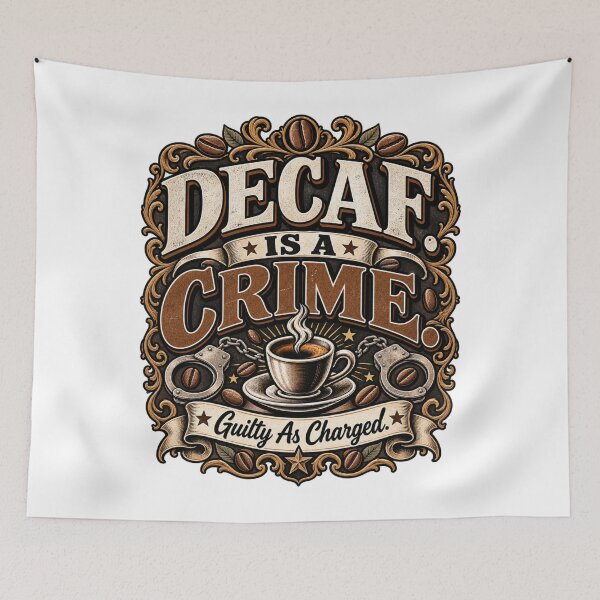 Item preview, Decaf Is A Crime - Guilty As Charged designed and sold by InkroarCo.