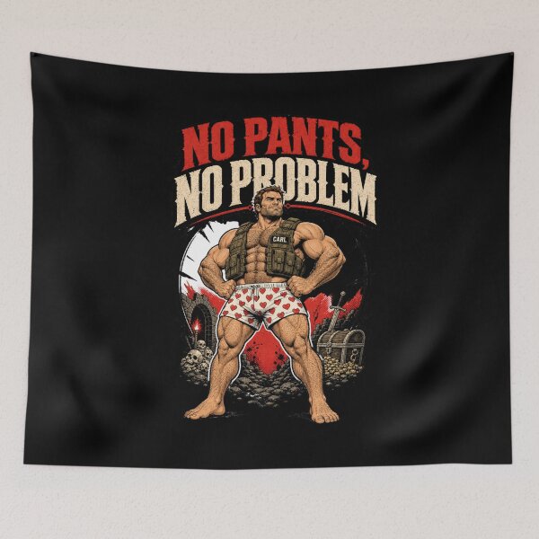 Item preview, No Pants No Problem Funny Dungeon Adventure Warrior designed and sold by BearLoveDesign.