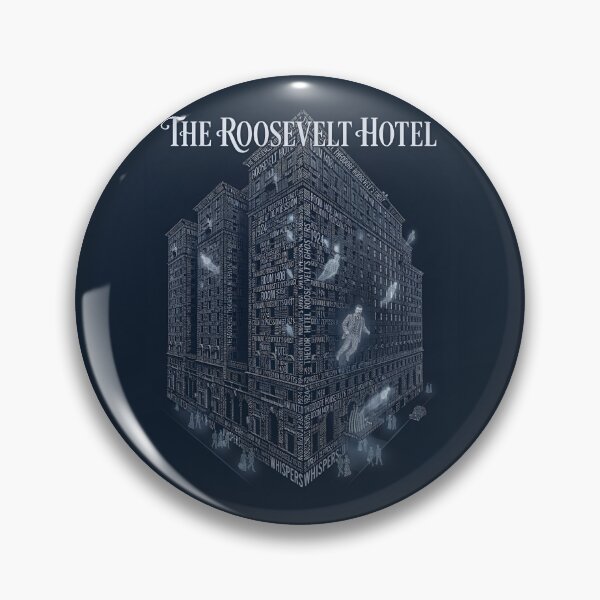 Item preview, The Roosevelt Hotel New York Manhattan Haunted Skyscraper Typography Art designed and sold by naughty-raccoon.