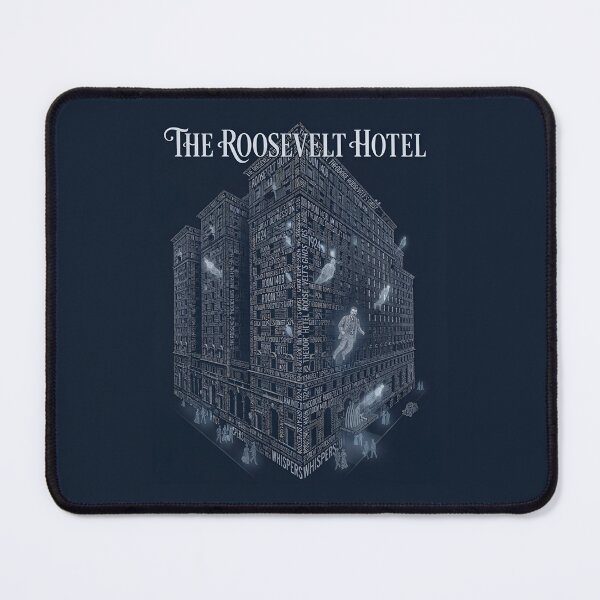 Item preview, The Roosevelt Hotel New York Manhattan Haunted Skyscraper Typography Art designed and sold by naughty-raccoon.