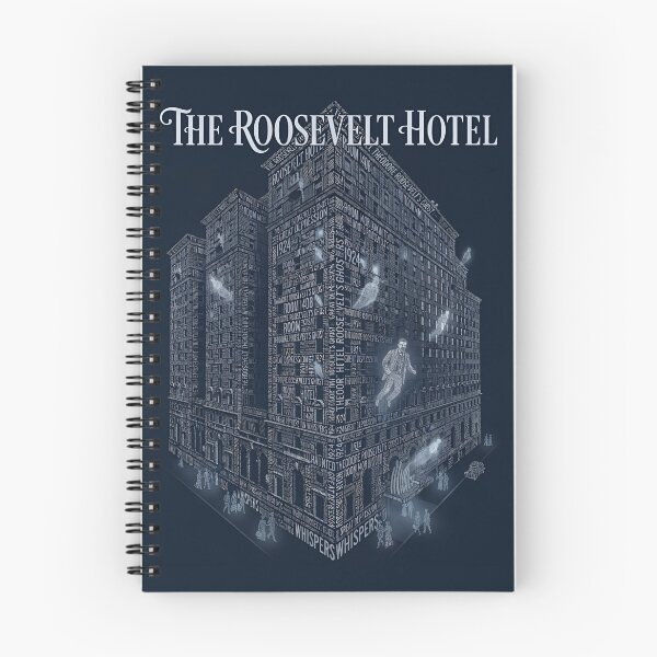 Item preview, The Roosevelt Hotel New York Manhattan Haunted Skyscraper Typography Art designed and sold by naughty-raccoon.