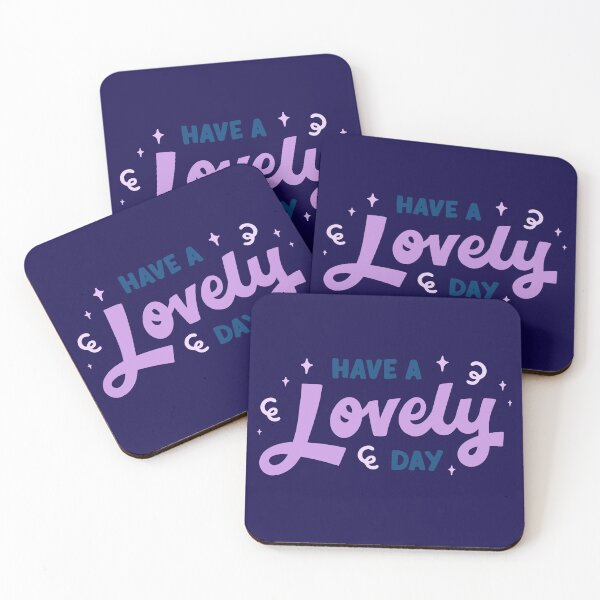 Item preview, Have A Lovely Day Sparkle Purple Typography Quote designed and sold by SolutionsArt.