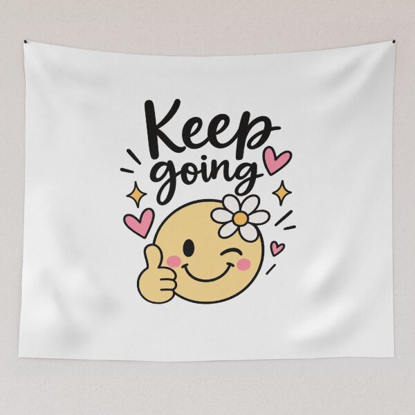 Item preview, Keep Going – Cute Smiley Sticker designed and sold by StickyDelights.