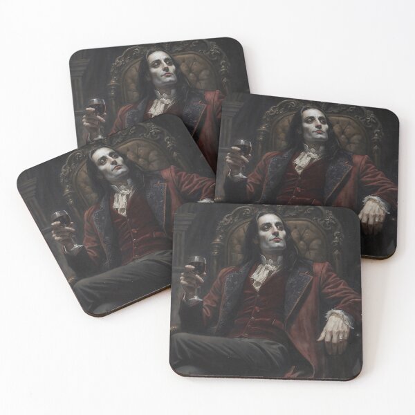 Item preview, Gothic Vampire Lord Drinking Wine On Throne designed and sold by DarkHolyQueen.
