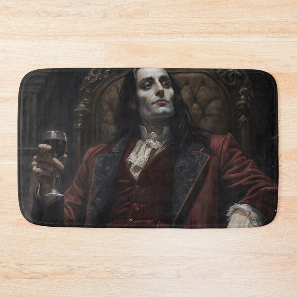 Item preview, Gothic Vampire Lord Drinking Wine On Throne designed and sold by DarkHolyQueen.