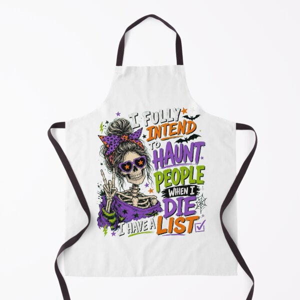 Item preview, I Fully Intend To Haunt People - Funny Skeleton Messy Bun Halloween designed and sold by BumbleBloom7.