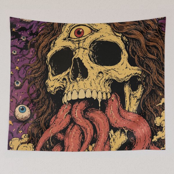 Item preview, Eldritch Nightmare Third Eye Skull Tentacle Cosmic Horror Art designed and sold by Cipher & Soul.