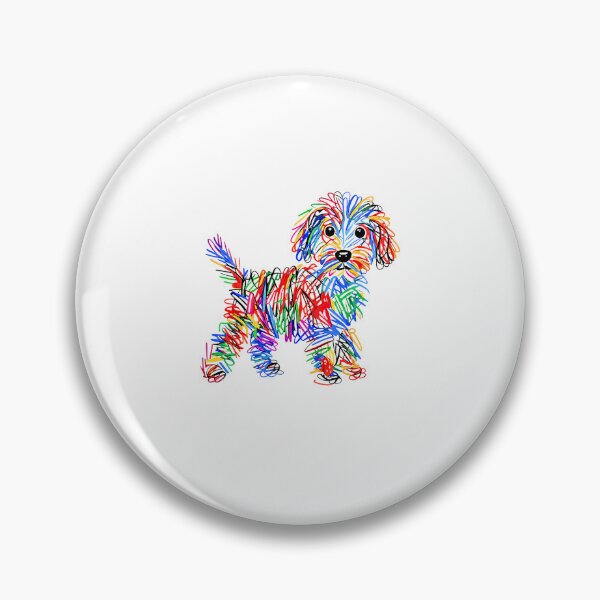 Item preview, Colorful Scribble Poodle Rainbow Abstract Doodle Dog Art designed and sold by Rahamkshop.