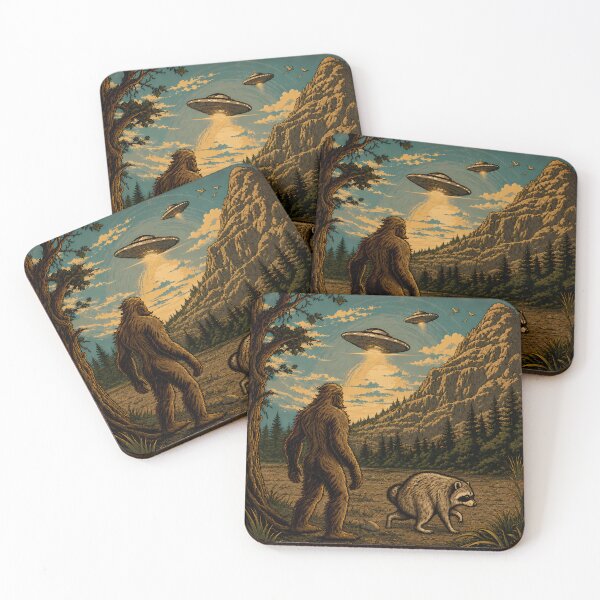 Item preview, Jimothy Raccoon Bigfoot UFO Cryptid Vintage  designed and sold by RetroOddity.