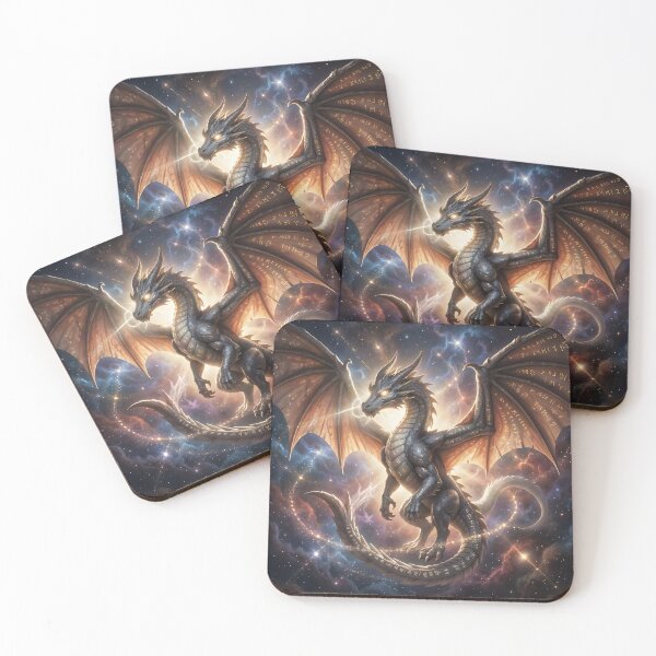 Item preview, Spirit Dragon – Cosmic Nebula Epic Fantasy Art Print designed and sold by LittleBigGifts.