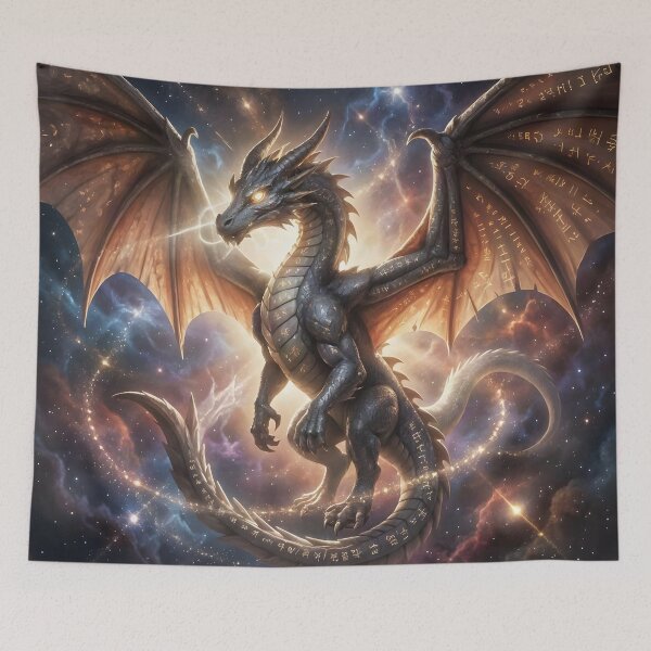 Item preview, Spirit Dragon – Cosmic Nebula Epic Fantasy Art Print designed and sold by LittleBigGifts.