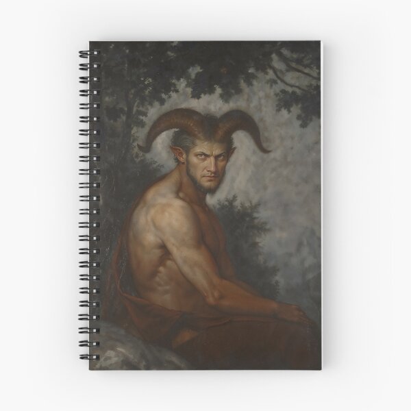 Item preview, Gothic Horned Satyr In Dark Forest Painting designed and sold by DarkHolyQueen.