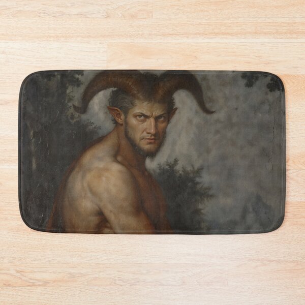 Item preview, Gothic Horned Satyr In Dark Forest Painting designed and sold by DarkHolyQueen.