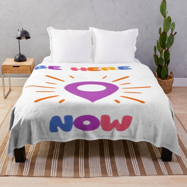 Item preview, Be Here Now Inspirational Quote Art designed and sold by MondeMade.