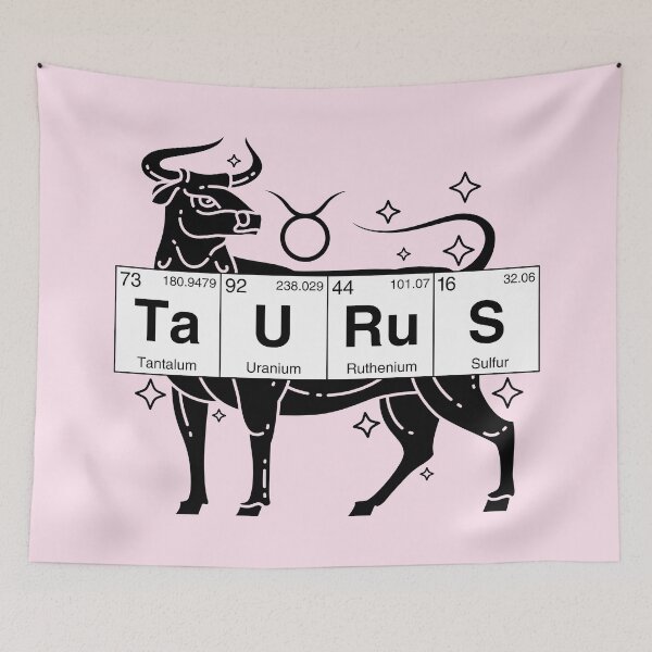 Item preview, Taurus Sign Periodic Table Letters designed and sold by humnoo.