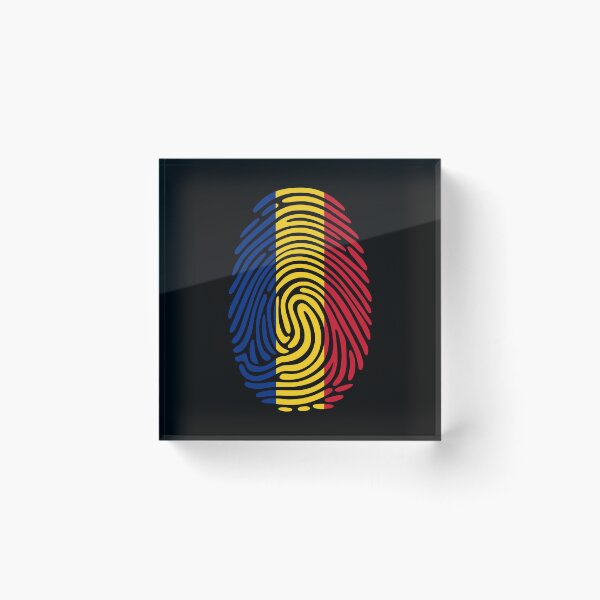 Item preview, Romania Flag Fingerprint Identity | Romanian DNA Heritage Graphic designed and sold by NTGUILTY.