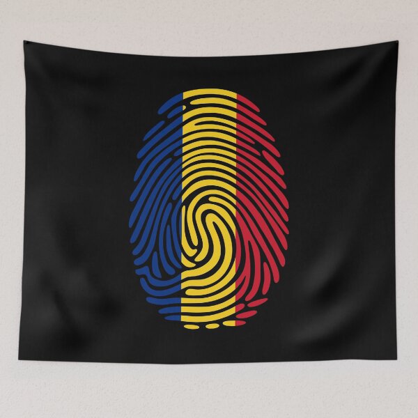 Item preview, Romania Flag Fingerprint Identity | Romanian DNA Heritage Graphic designed and sold by NTGUILTY.