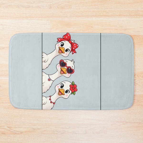 Item preview, Cute Love Goose Trio – Red Bow & Heart Sunglasses Art designed and sold by littlepiptales.