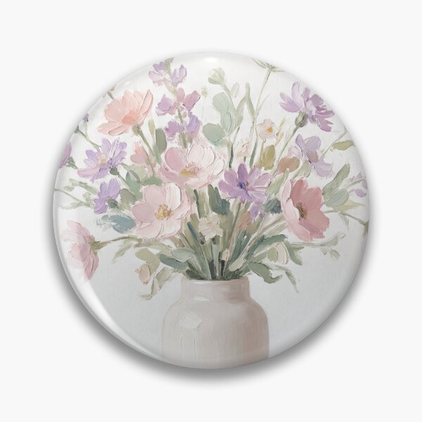 Item preview, Soft Pastel Wildflowers Bouquet Painting designed and sold by ArtAmbience.