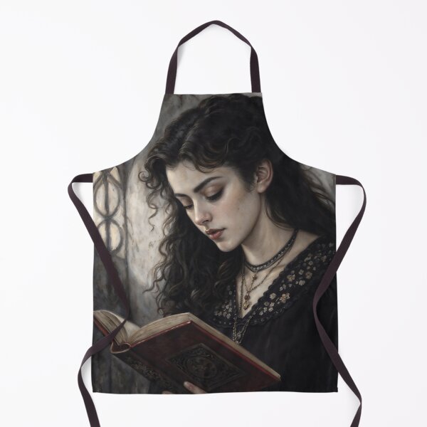 Item preview, Gothic Girl Reading Spell Book In Castle Painting designed and sold by DarkHolyQueen.
