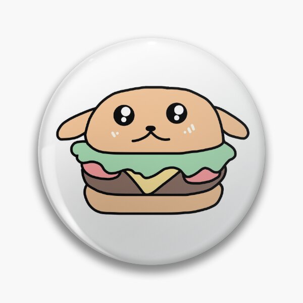 Item preview, Doger Cute Dog Cheeseburger Illustration designed and sold by PassableStudio.