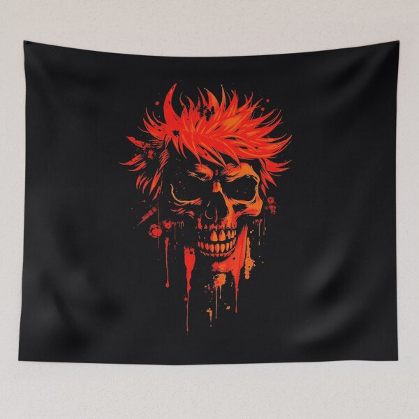 Item preview, Red Punk Skull - Gothic Grunge Splatter Art designed and sold by ERODED SELF.