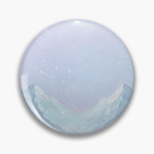 Item preview, Minimalist Snowy Mountain Peaks Oil Painting designed and sold by ArtAmbience.