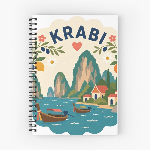 Item preview, Krabi Thailand Travel Souvenir Modern Folk Art designed and sold by VisualArtsOasis.