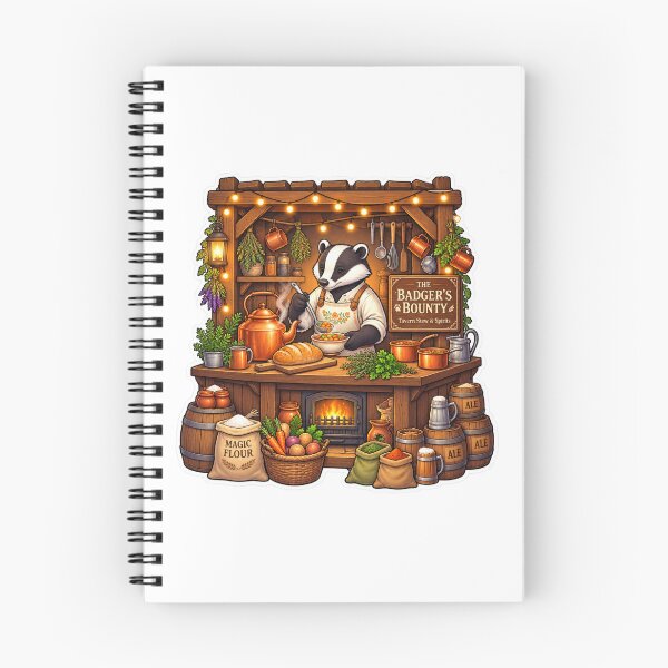 Item preview, The Badger’s Bounty | Tavern Stew & Spirits | Cozy Woodland Badger Tavern & Fantasy Kitchen designed and sold by MrDev.