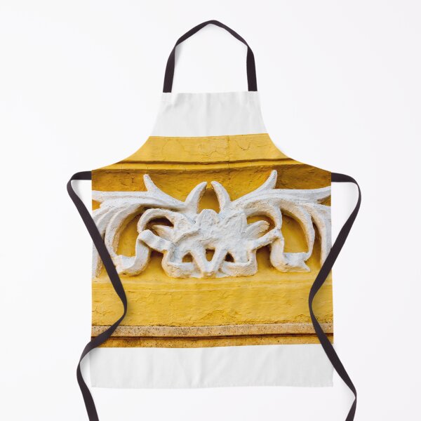 Item preview, Decorative Plaster Architectural Ornament Relief on Textured Yellow Wall Facade Detail designed and sold by Nmallia.