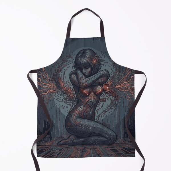 Item preview, Cyberpunk Cyborg Android Woman Biomechanical Circuit Dark Sci Fi Techwear Art designed and sold by MarCinu Art.
