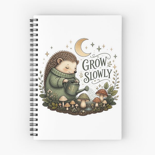 Item preview, Grow Slowly — Cozy Garden Hedgehog designed and sold by Stylestickers55.