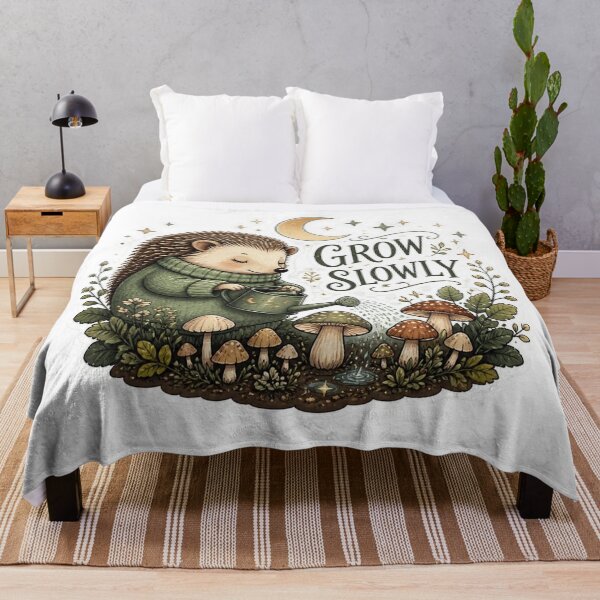 Item preview, Grow Slowly — Cozy Garden Hedgehog designed and sold by Stylestickers55.