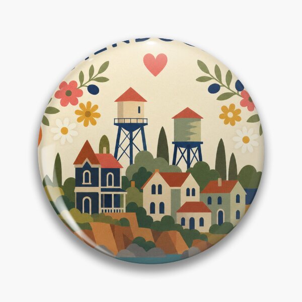 Item preview, Mendocino USA Travel Souvenir Modern Folk Art designed and sold by VisualArtsOasis.