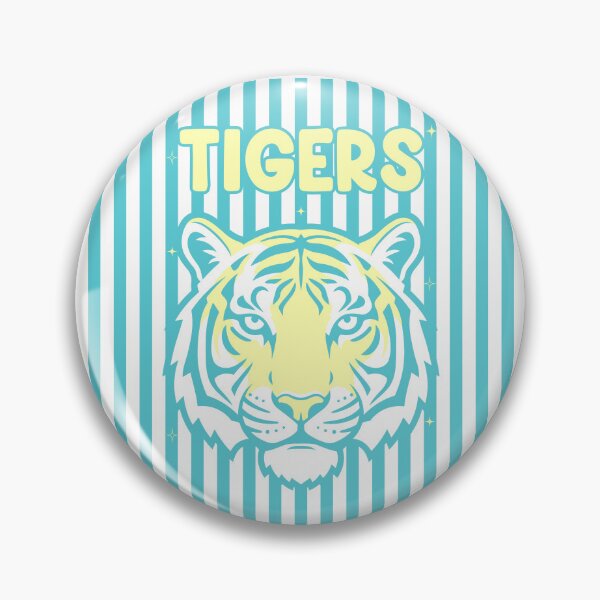 Artikelvorschau, Tigers Retro Stripes Schulgeist-T-Shirt – Tiger Maskottchen-Spieltags-Shirt entworfen und verkauft von PalleteCreation.